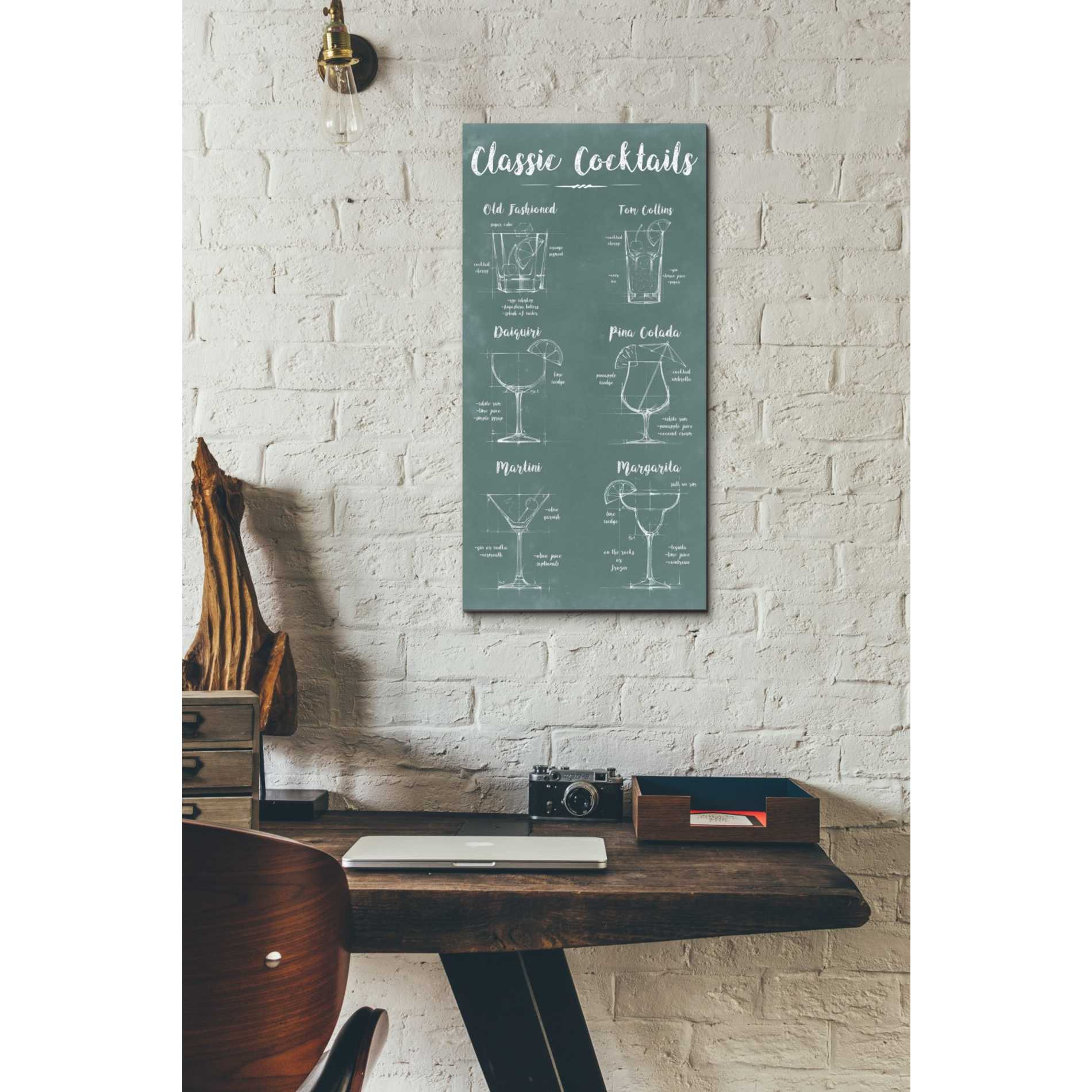 'Mixology Infograph' by Ethan Harper Canvas Wall Art,12 x 24