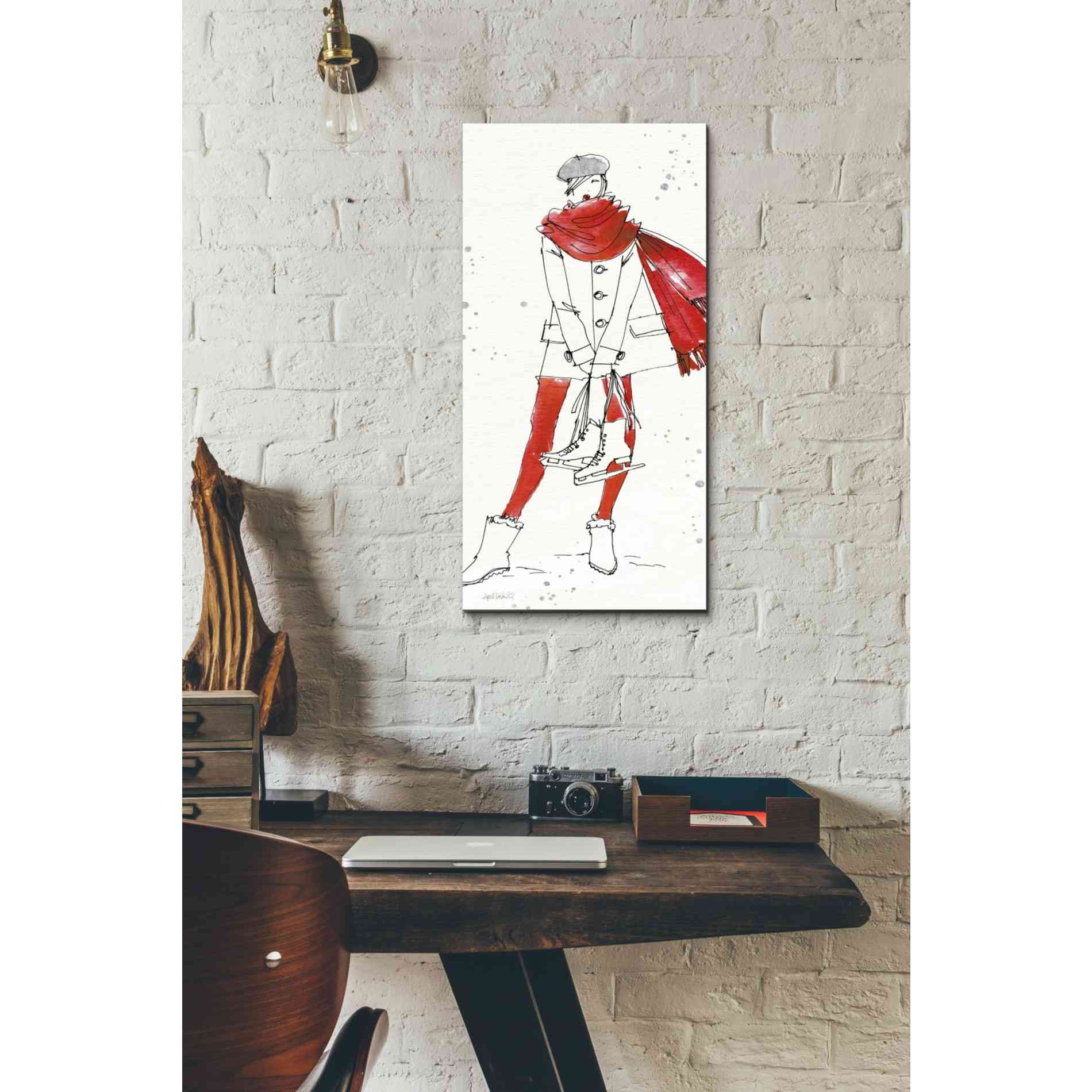 'Winter Fashion IV' by Anne Tavoletti, Canvas Wall Art,12 x 24