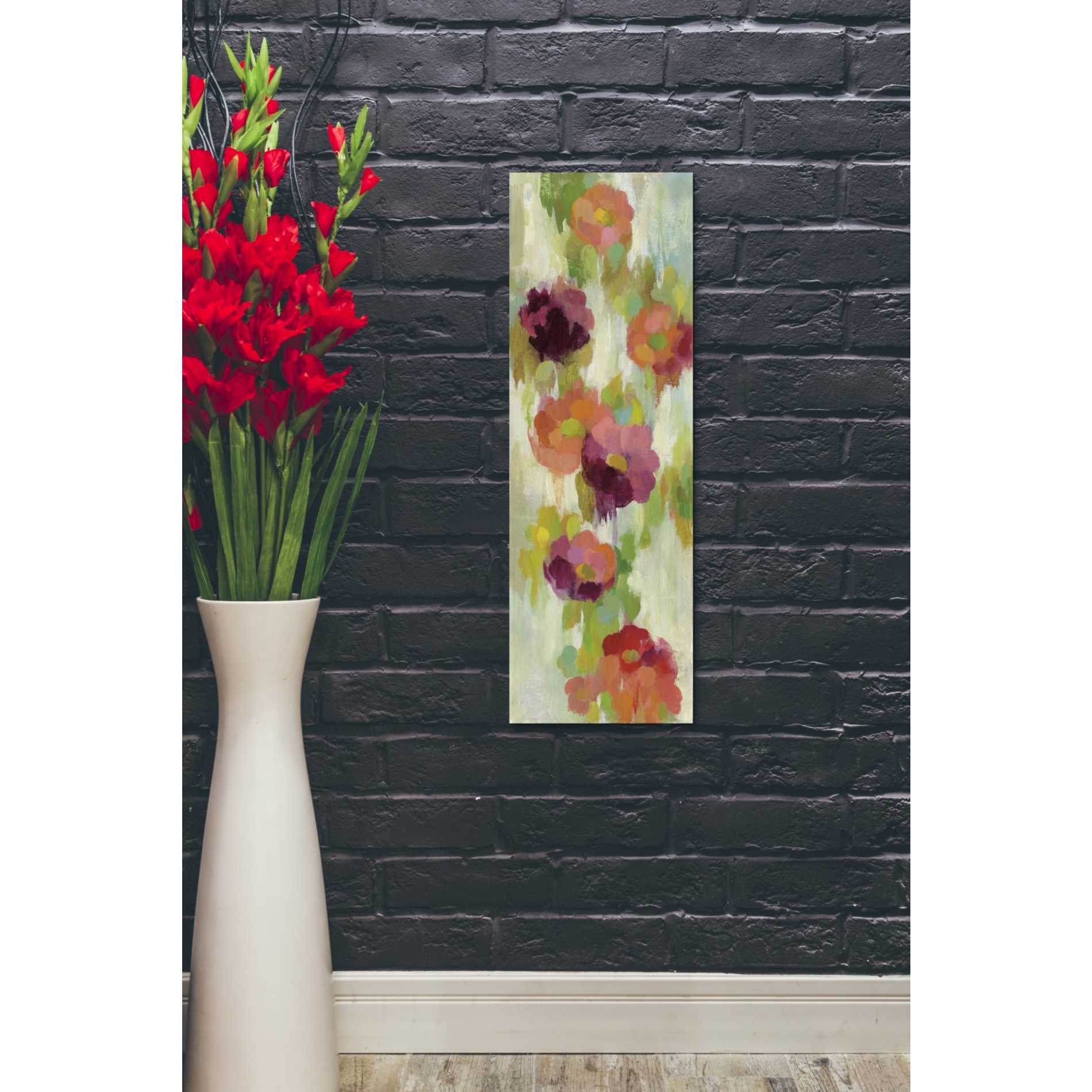 "Coral and Emerald Garden II" by Silvia Vassileva, Canvas Wall Art,12 x 36