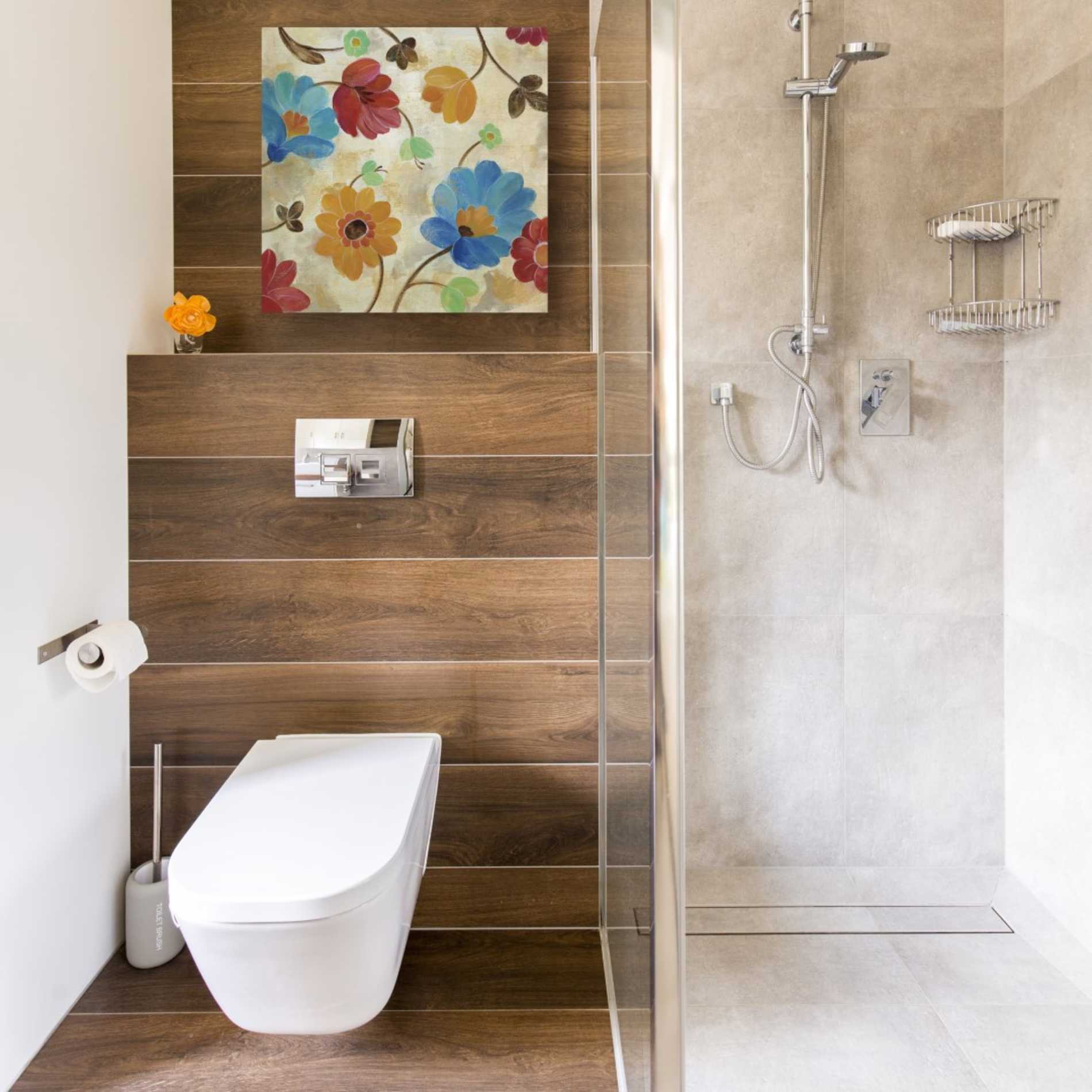 'Coral and Teal Garden I' by Silvia Vassileva, Canvas Wall Art,18 x 18