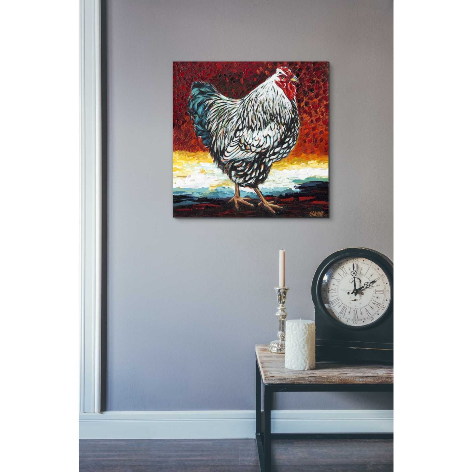 'Fancy Chicken I' by Carolee Vitaletti, Giclee Canvas Wall Art