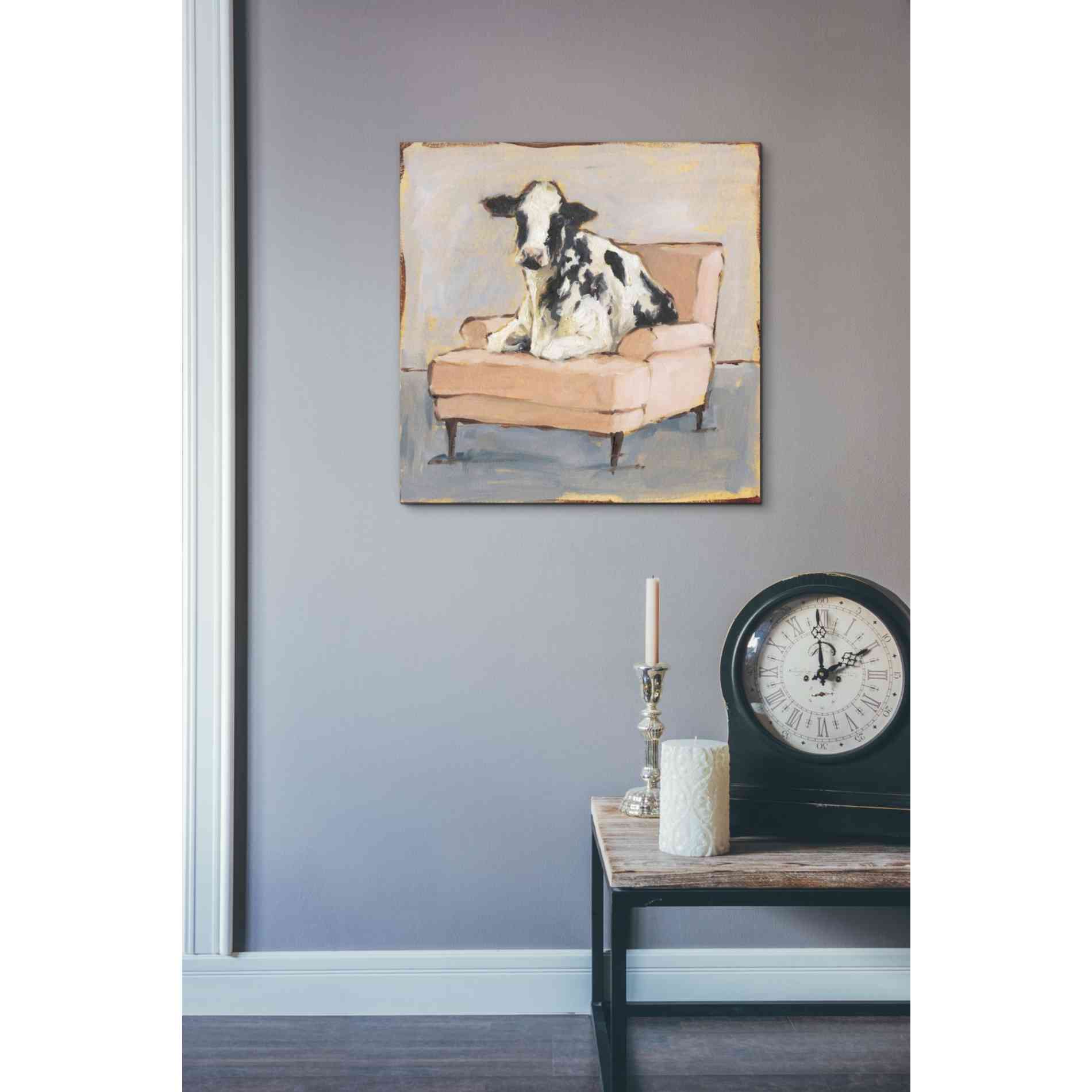 'Moo-ving In II' by Ethan Harper, Canvas Wall Art,18 x 18