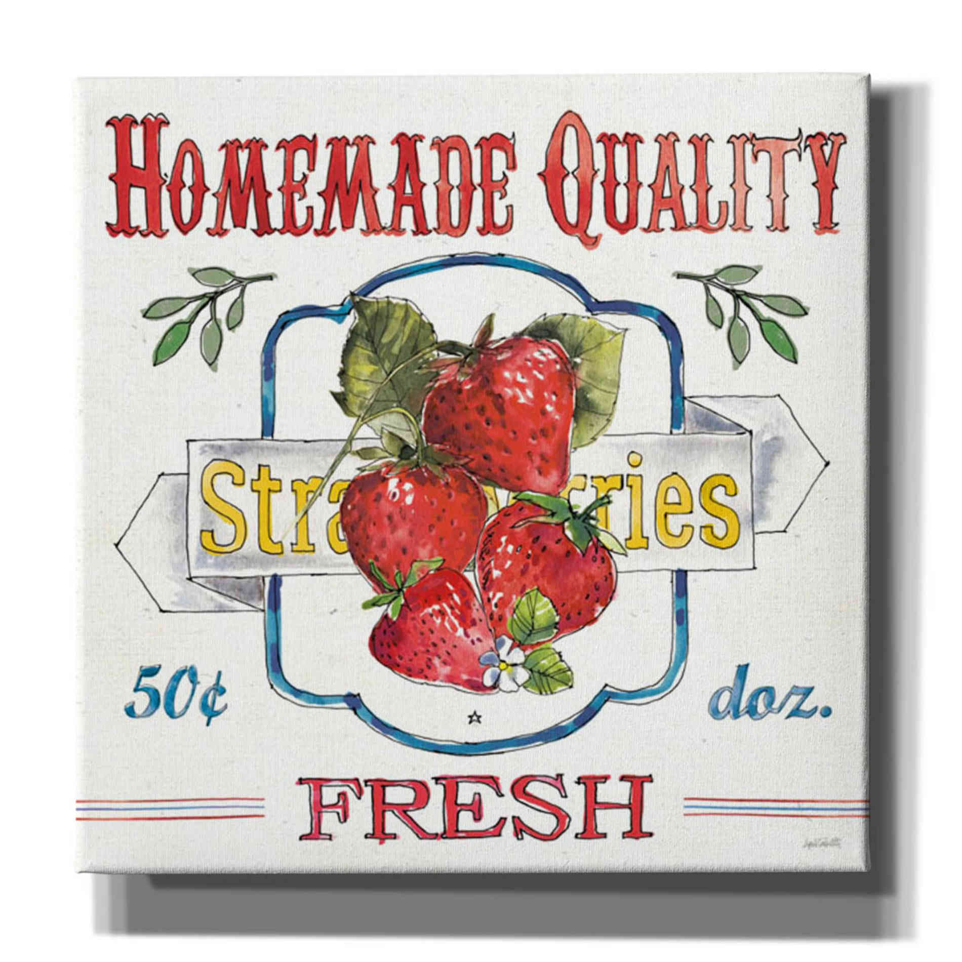 'Fruit Stand V' by Anne Tavoletti, Canvas Wall Art,18 x 18