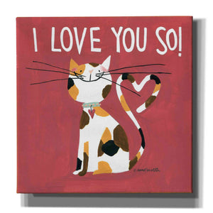 'Happy Cats I Love You So' by Anne Tavoletti, Canvas Wall Art,18 x 18