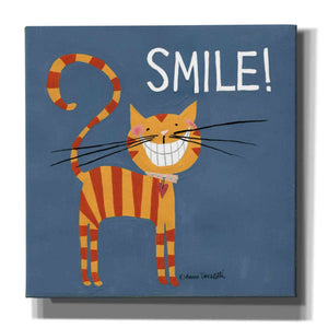 'Happy Cats Smile' by Anne Tavoletti, Canvas Wall Art,18 x 18