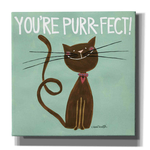 Image of 'Happy Cats Youre Purr-fect' by Anne Tavoletti, Canvas Wall Art,18 x 18