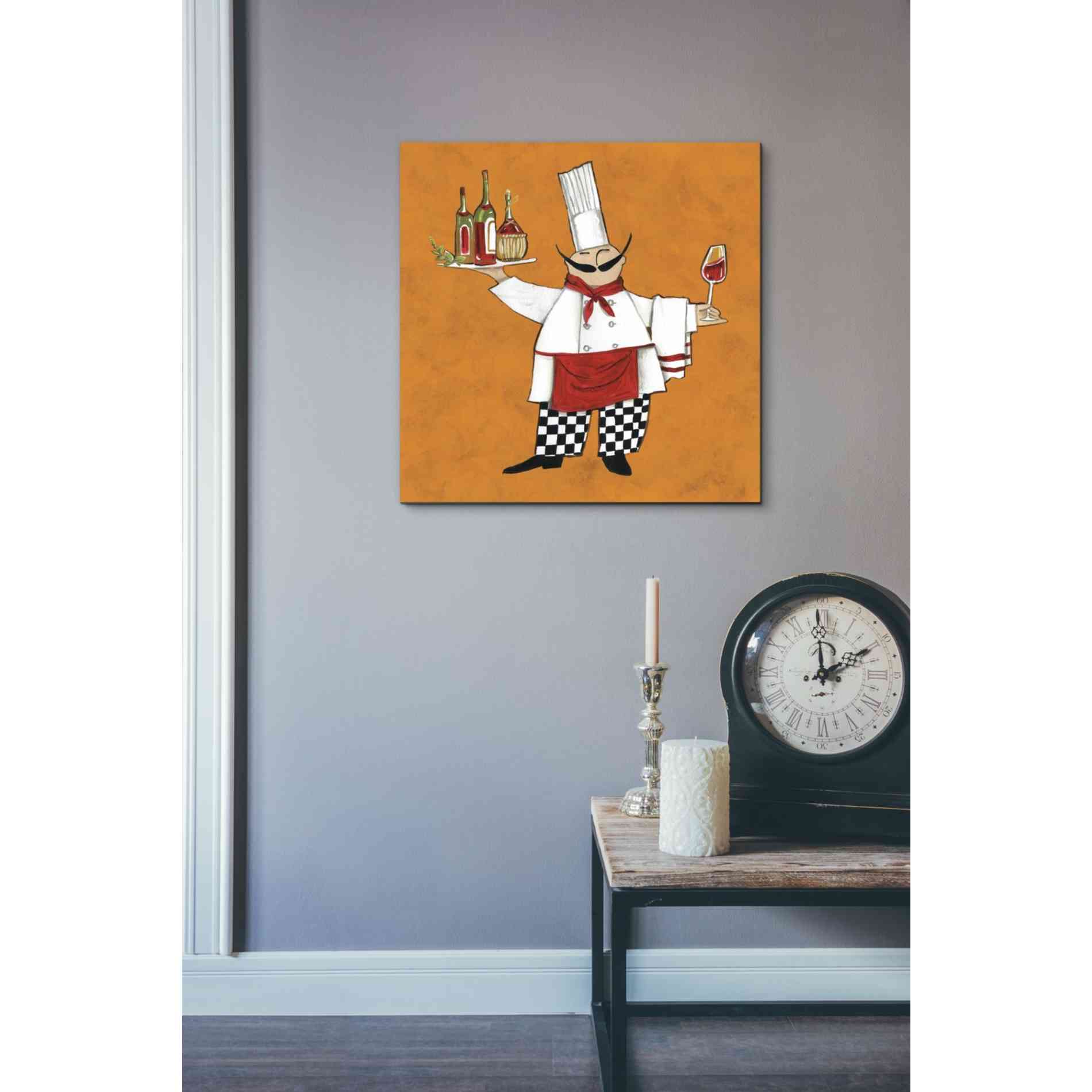 'Vino Chef in Color' by Anne Tavoletti, Canvas Wall Art,18 x 18