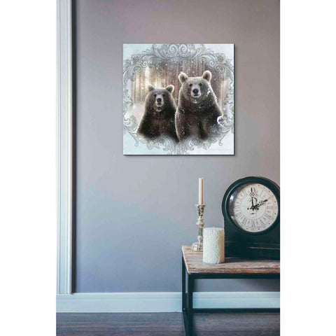 Image of 'Enchanted Winter Bears' by Bluebird Barn, Canvas Wall Art,18 x 18