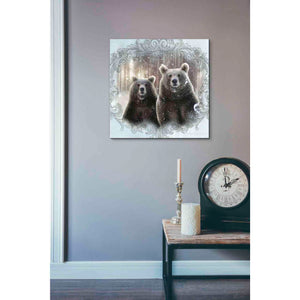 'Enchanted Winter Bears' by Bluebird Barn, Canvas Wall Art,18 x 18