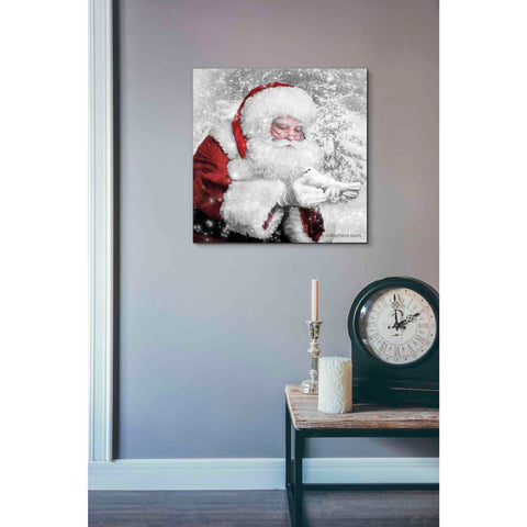 Image of 'Santa's Little Friend' by Bluebird Barn, Canvas Wall Art,18 x 18