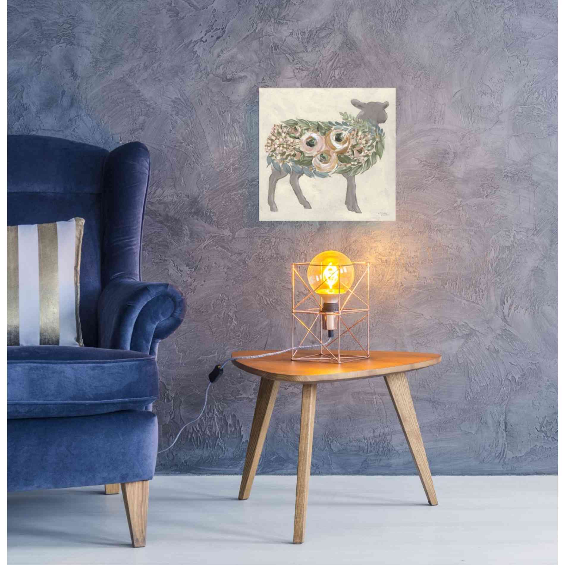 'Audrey the Lamb' by Michele Norman, Canvas Wall Art,18 x 18