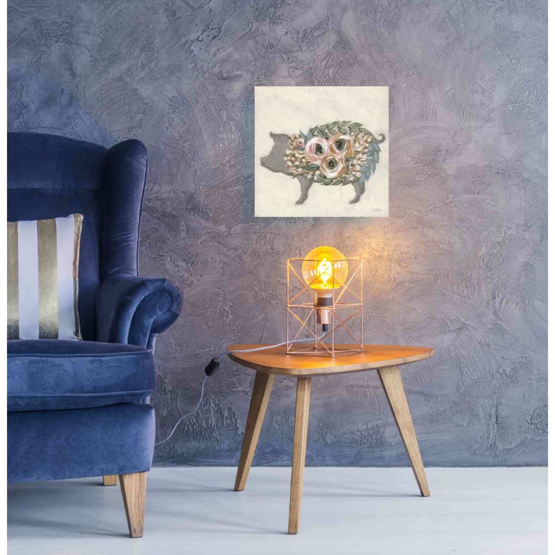 'Alice the Pig' by Michele Norman, Canvas Wall Art,18 x 18