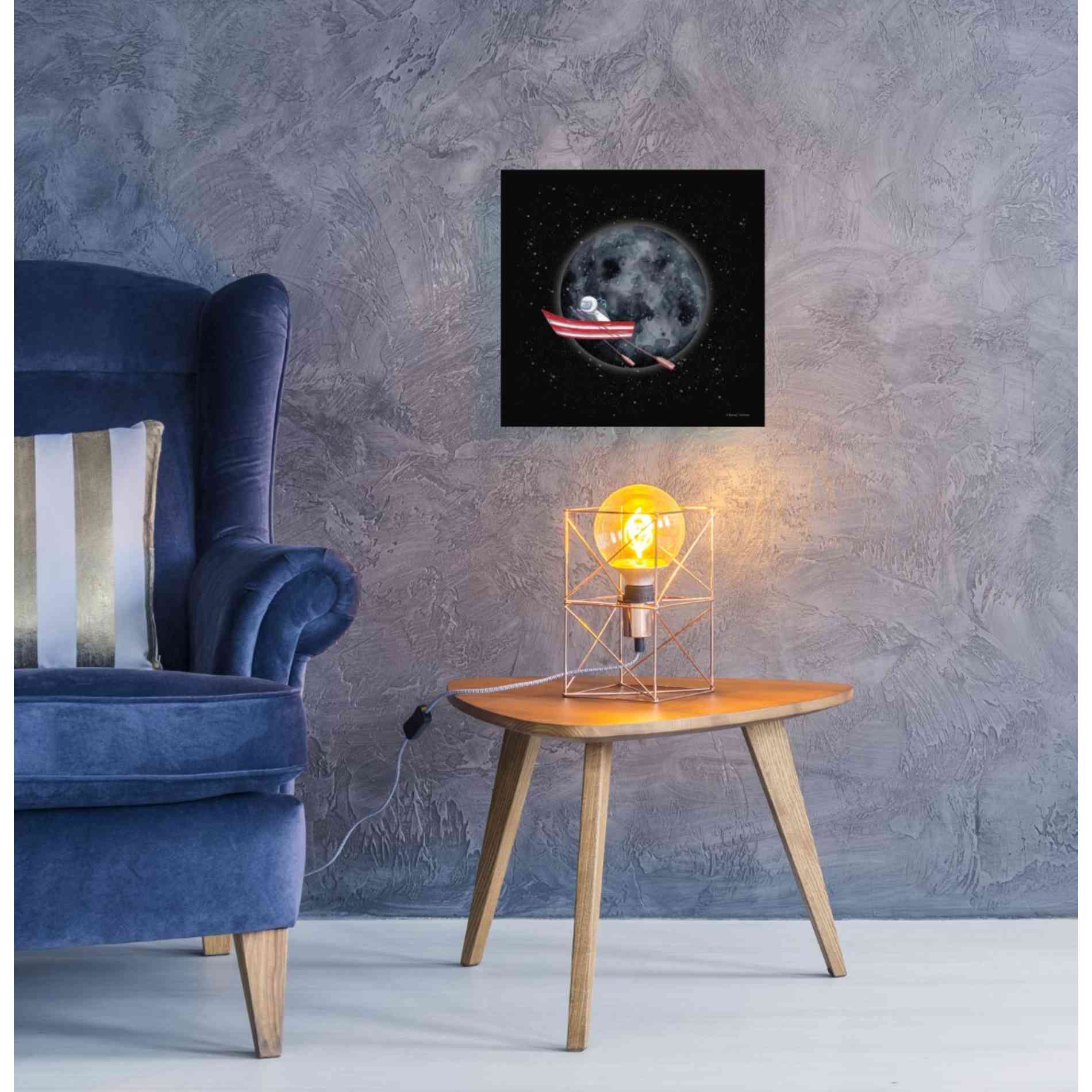 'Sail to the Moon' by Rachel Nieman, Canvas Wall Art,18 x 18