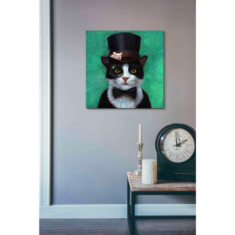 Image of 'Tuxedo Cat' by Lucia Heffernan, Canvas Wall Art,18 x 18