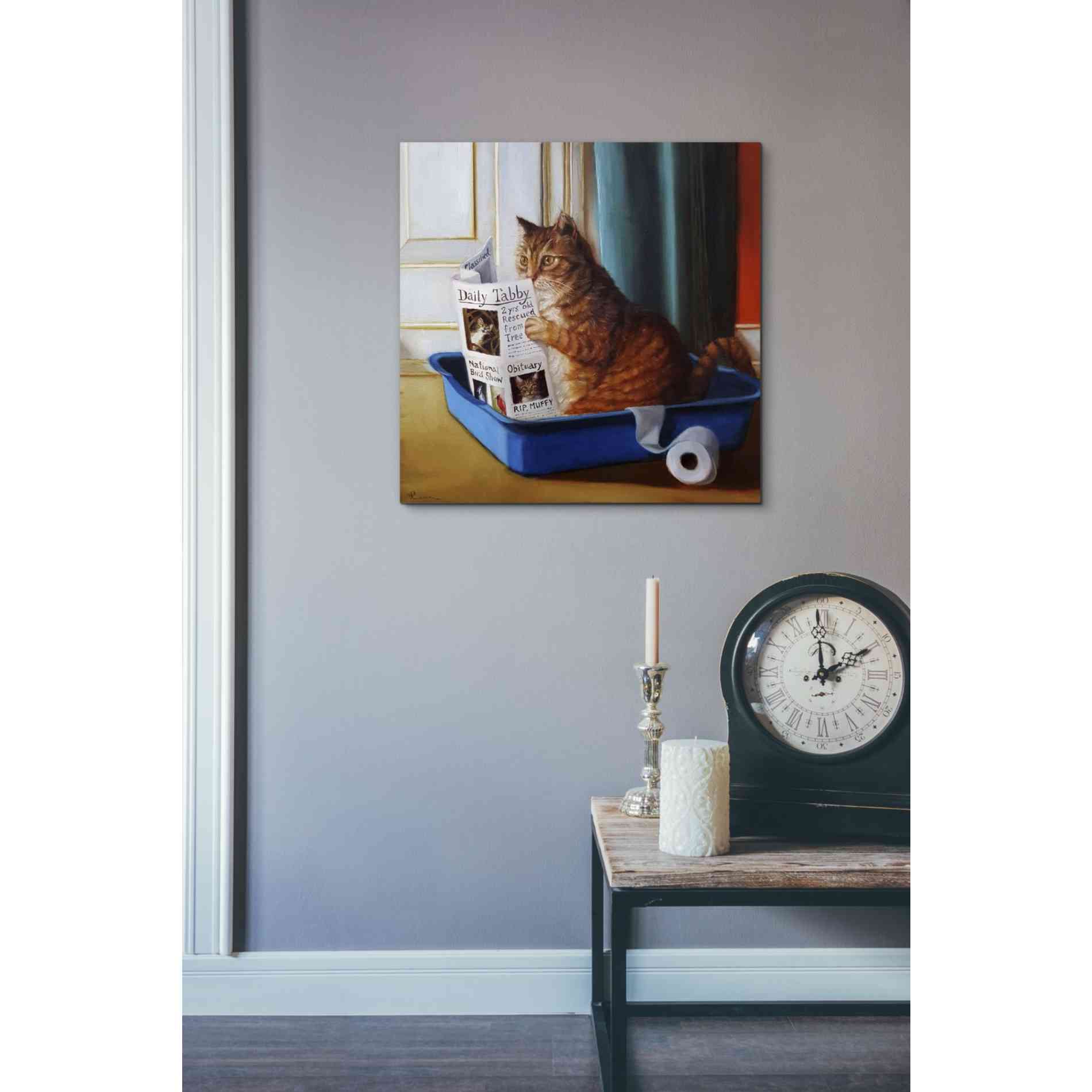 'Kitty Throne' by Lucia Heffernan, Canvas Wall Art,18 x 18