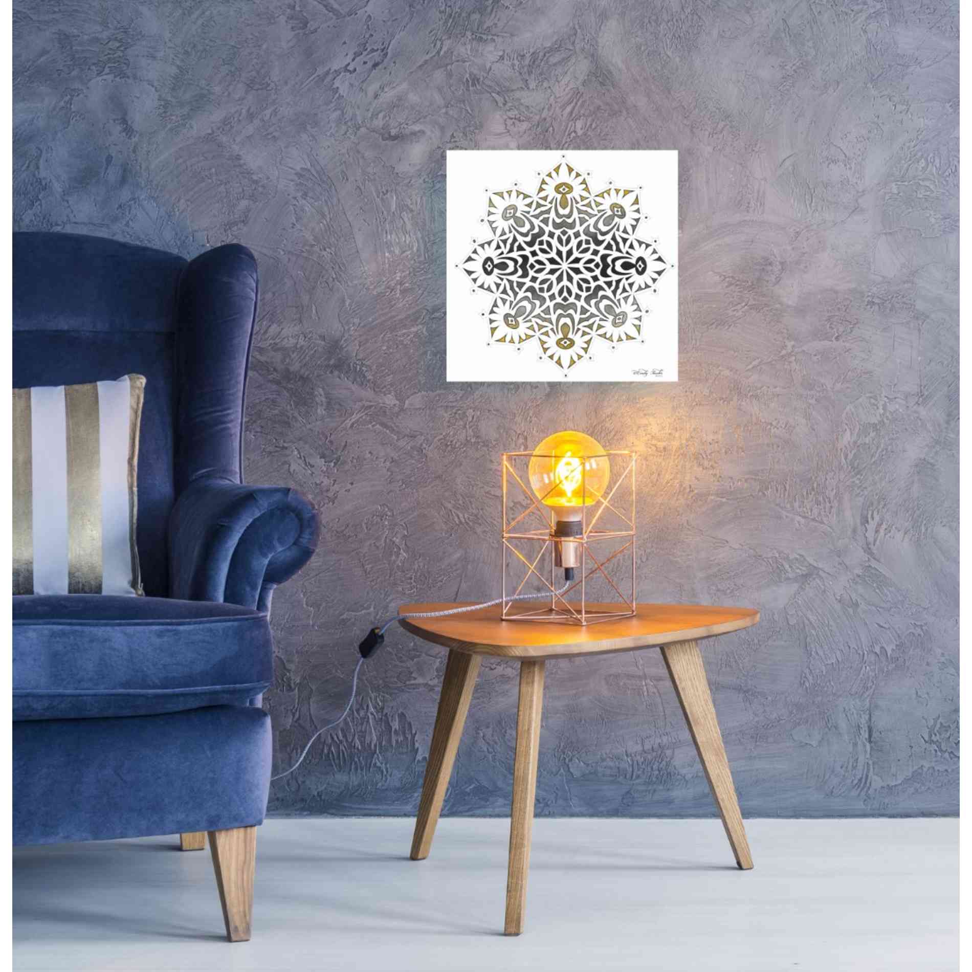 'Mandala on White' by Cindy Jacobs, Giclee Canvas Wall Art