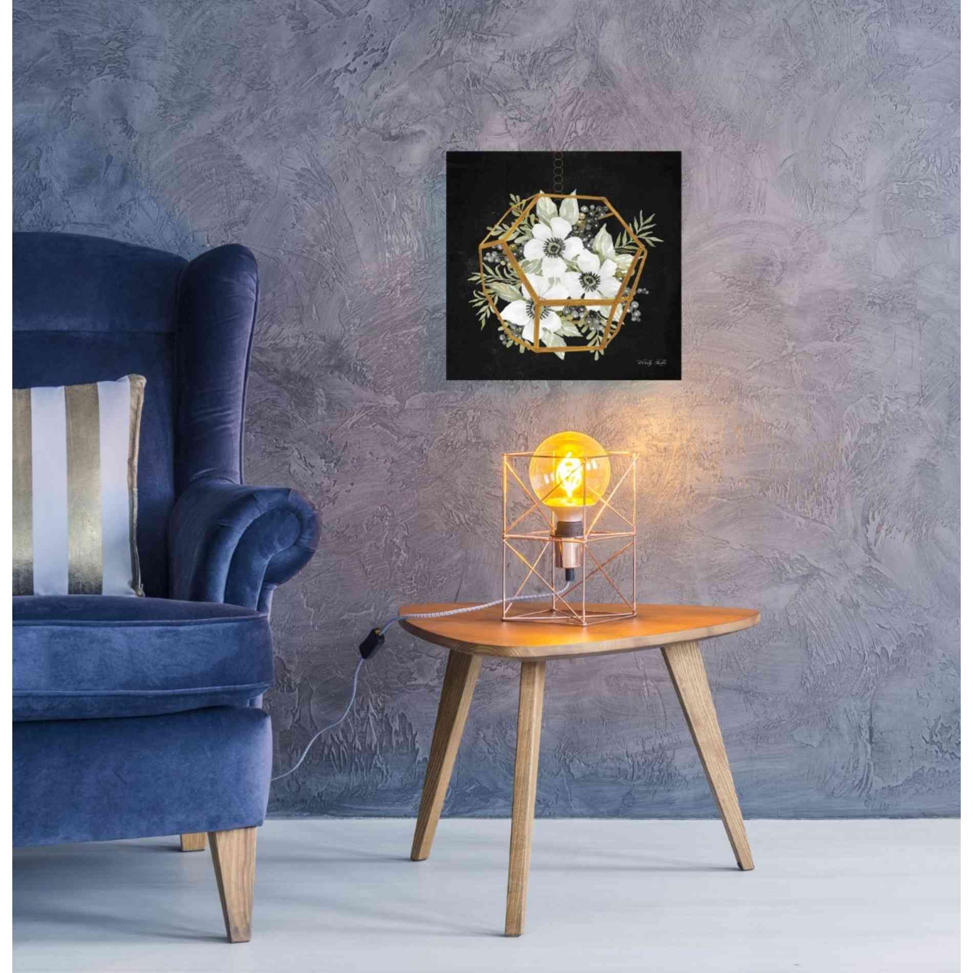 'Gold Geometric Hexagon' by Cindy Jacobs, Giclee Canvas Wall Art