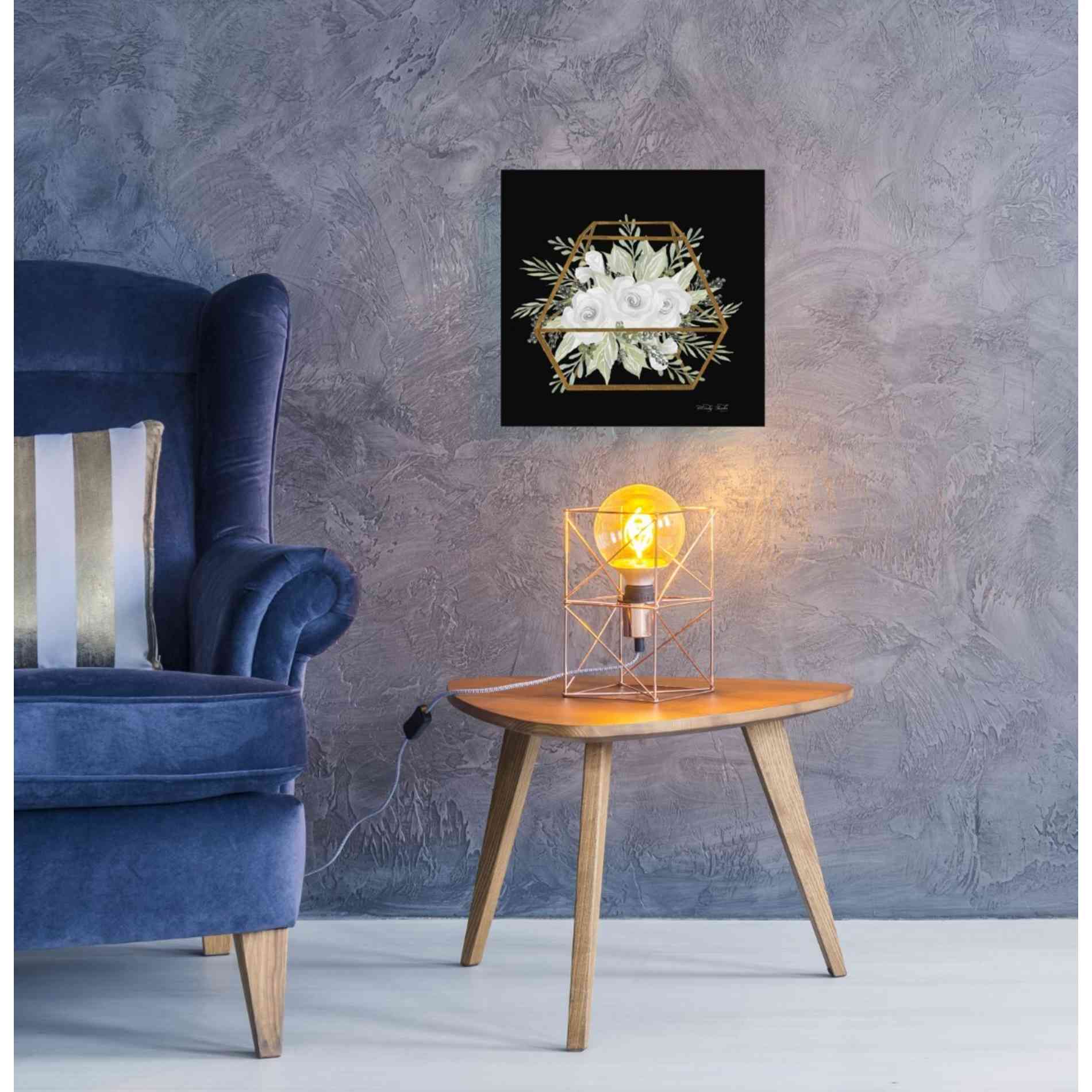 'Gold Geometric Polygon' by Cindy Jacobs, Giclee Canvas Wall Art