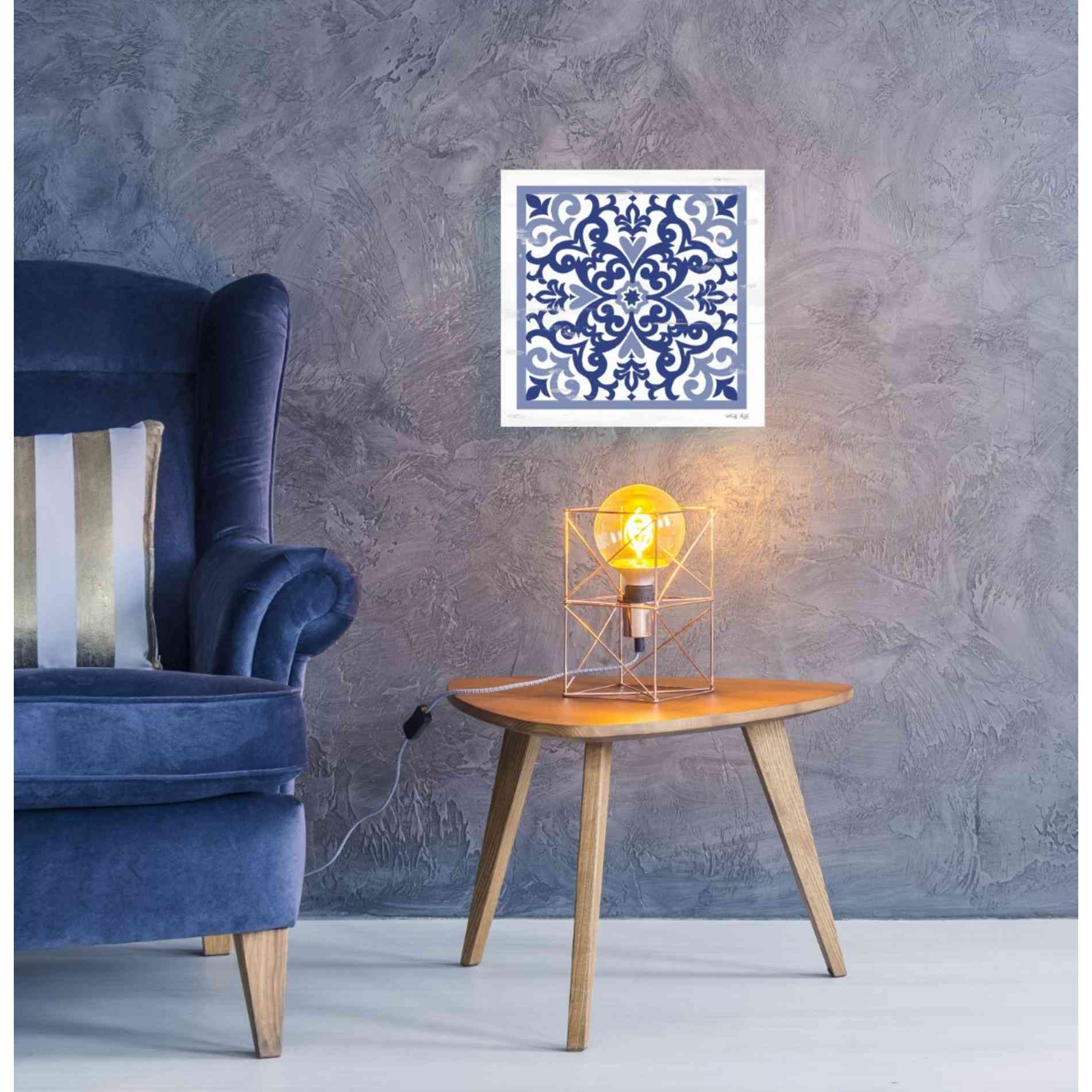 'Blue Tile VI' by Cindy Jacobs, Giclee Canvas Wall Art