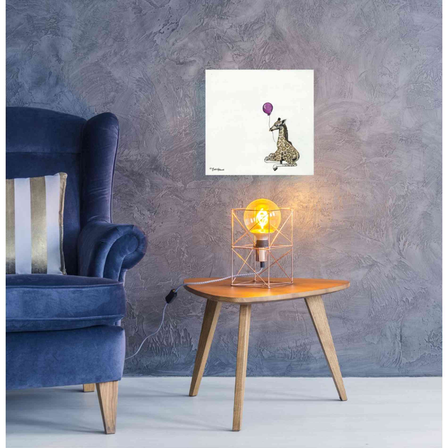 'Nursery Giraffe' by Britt Hallowell, Canvas Wall Art,18 x 18