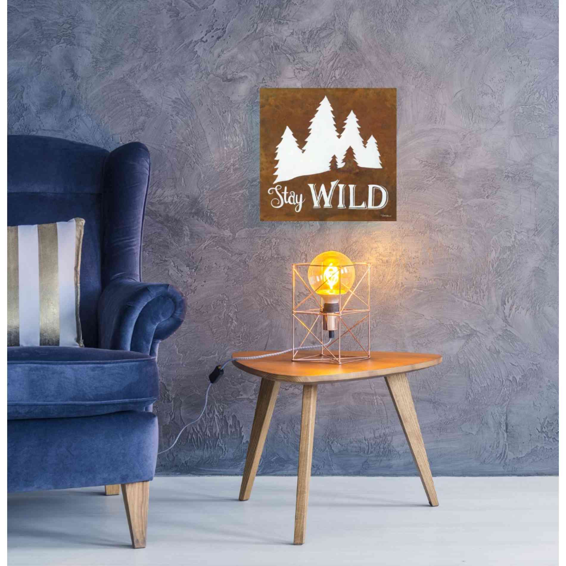 'Stay Wild' by Britt Hallowell, Canvas Wall Art,18 x 18