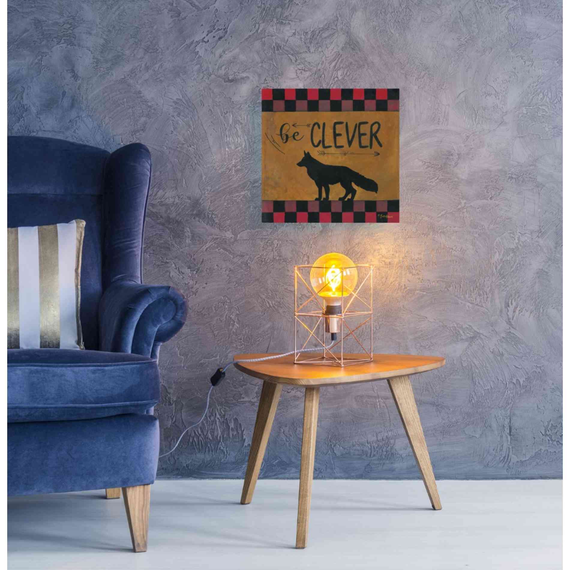 'Be Clever' by Britt Hallowell, Canvas Wall Art,18 x 18