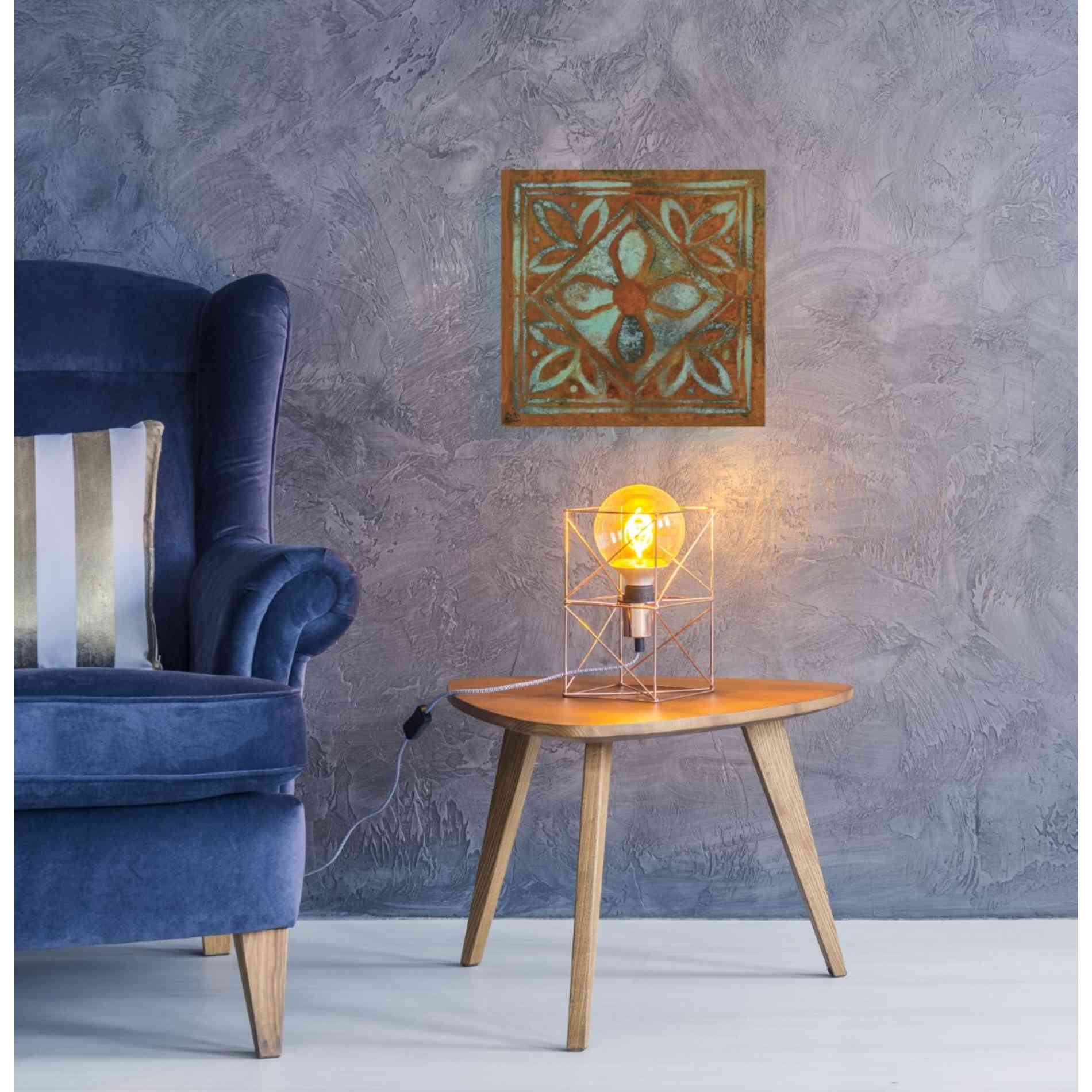 'Villa Tiles' by Britt Hallowell, Canvas Wall Art,18 x 18