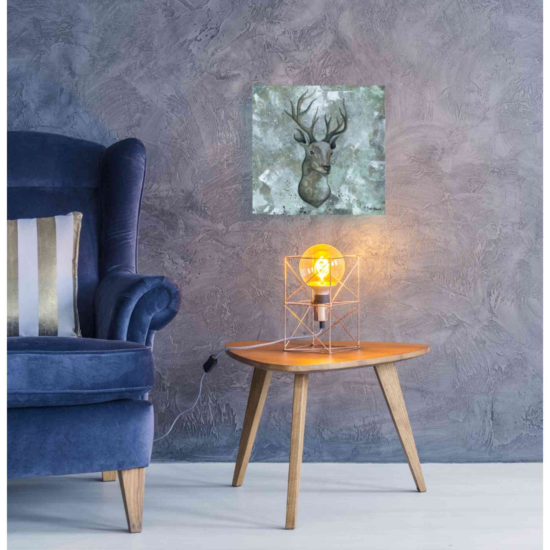 'Simplicity Deer' by Britt Hallowell, Canvas Wall Art,18 x 18