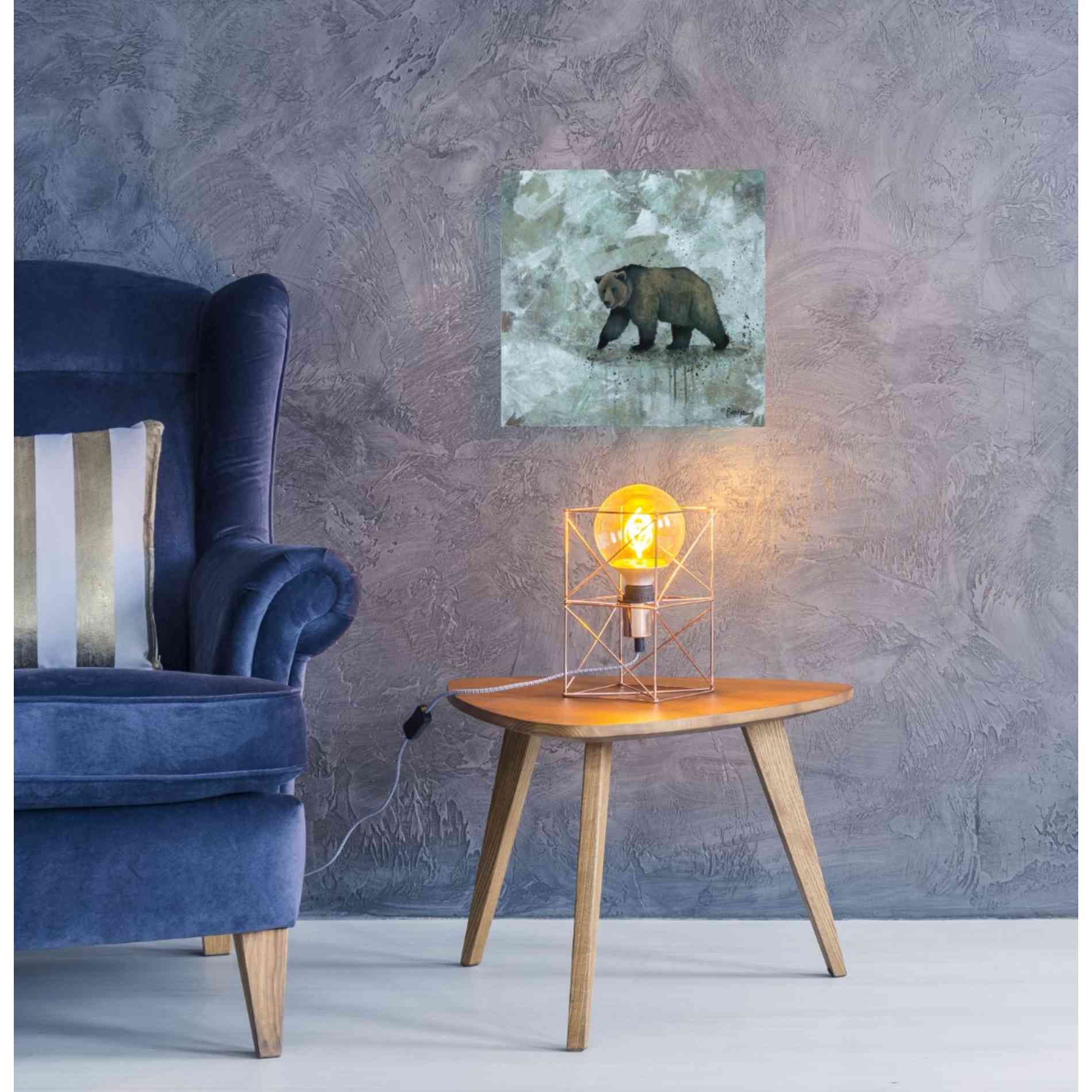 'Simplicity Bear' by Britt Hallowell, Canvas Wall Art,18 x 18