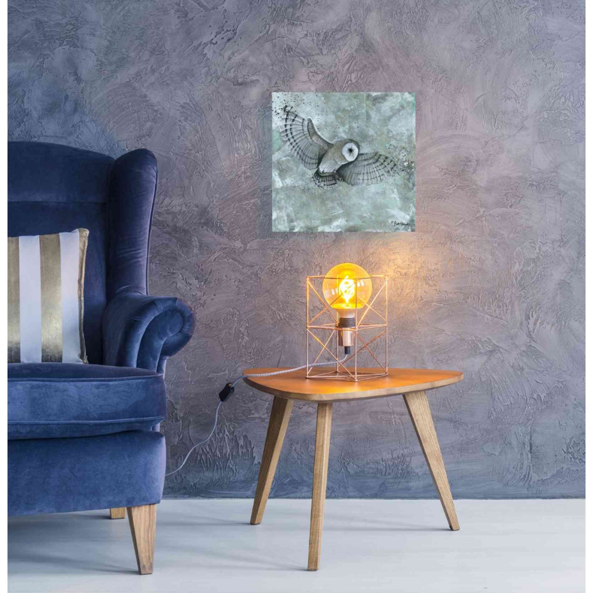 'Simplicity Owl' by Britt Hallowell, Canvas Wall Art,18 x 18