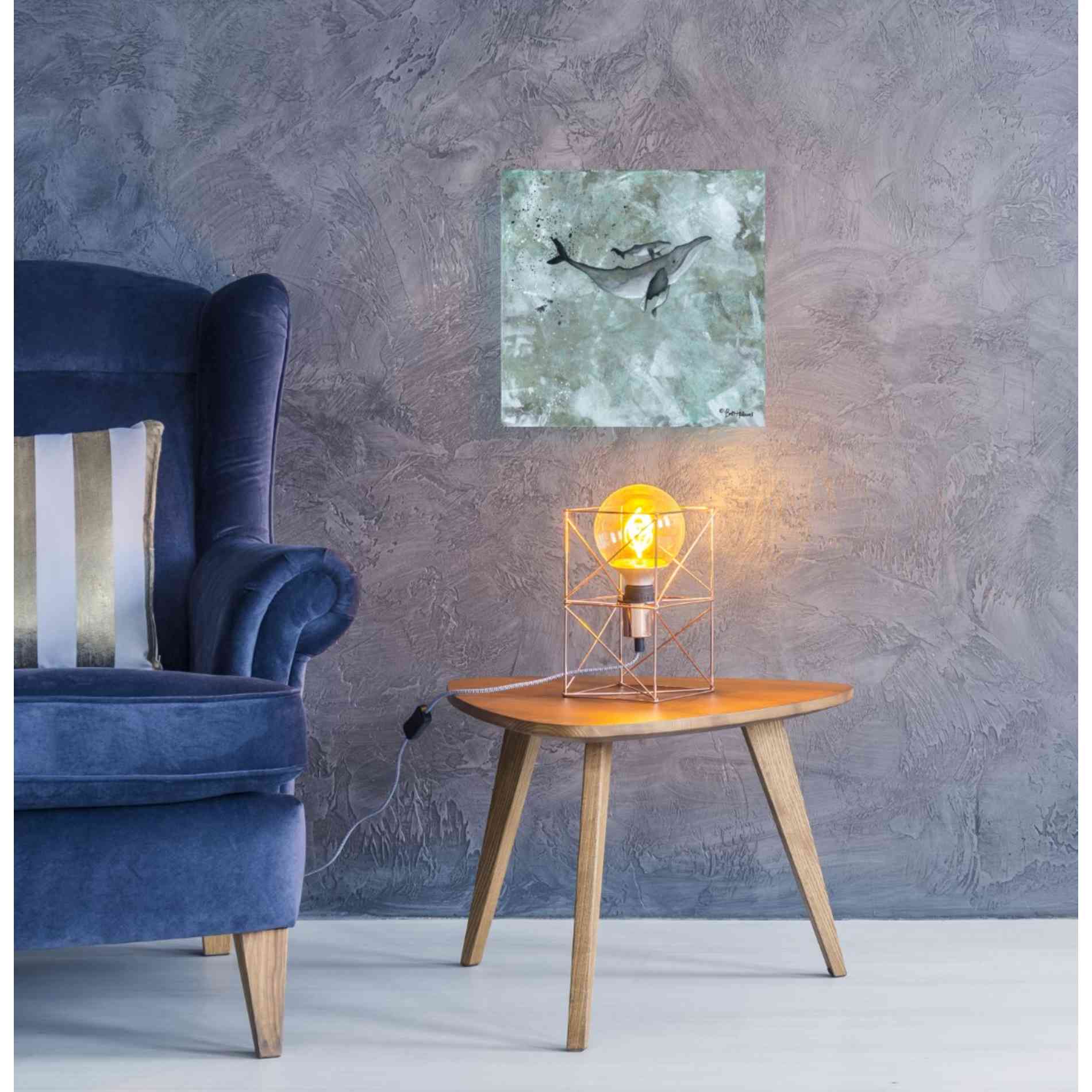 'Simplicity Humpback' by Britt Hallowell, Canvas Wall Art,18 x 18