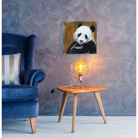Image of 'Panda Smile' by Britt Hallowell, Canvas Wall Art,18 x 18