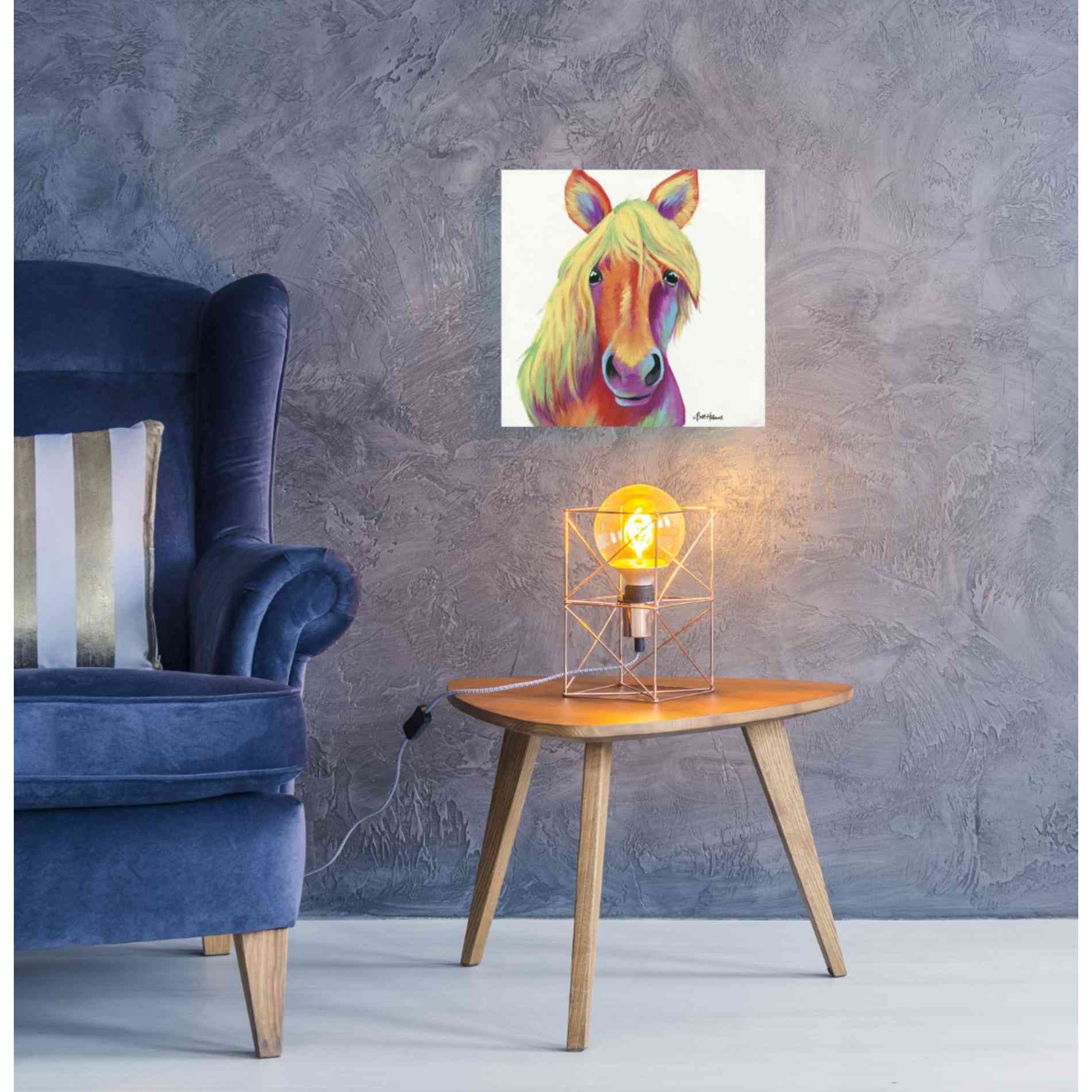 'Cheery Horse' by Britt Hallowell, Canvas Wall Art,18 x 18