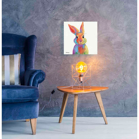 Image of 'Cheery Bunny' by Britt Hallowell, Canvas Wall Art,18 x 18