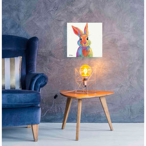 'Cheery Bunny' by Britt Hallowell, Canvas Wall Art,18 x 18