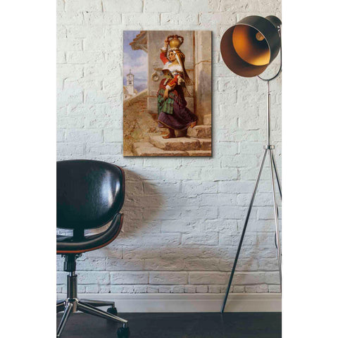 Image of 'A Roman Water Carrier' by Carl Haag, Canvas Wall Art,18 x 26
