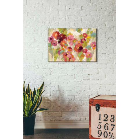 Image of "Coral and Emerald Garden I" by Silvia Vassileva, Canvas Wall Art,26 x 18