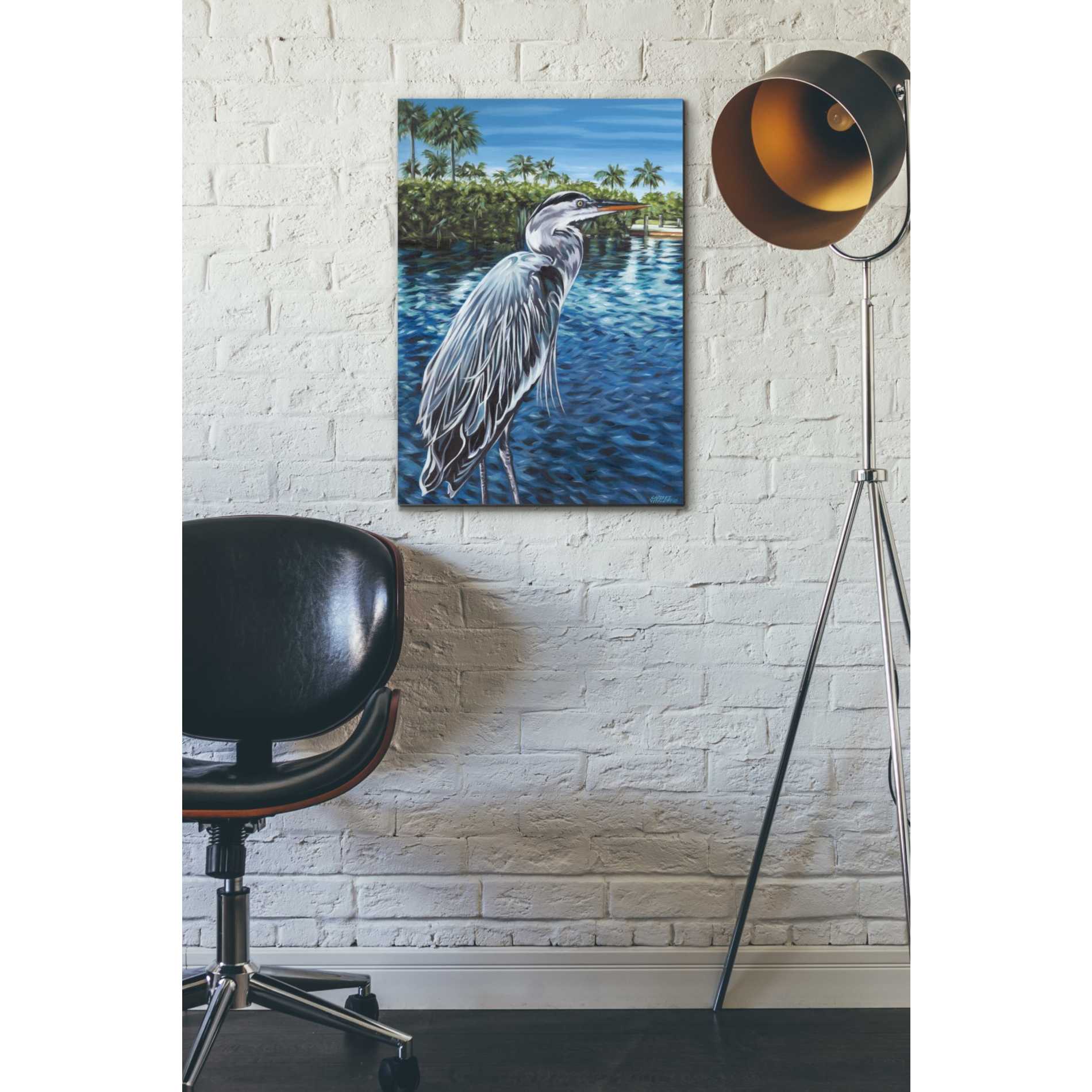 'Peaceful Heron I' by Carolee Vitaletti, Giclee Canvas Wall Art