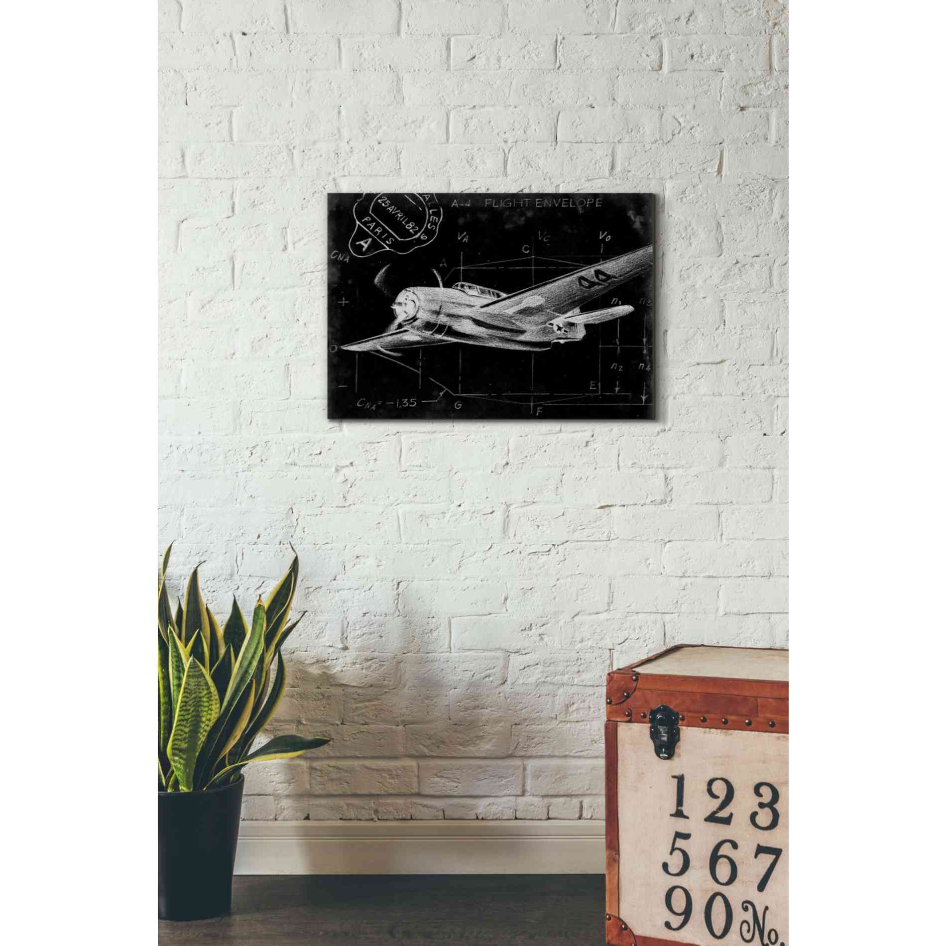 'Flight Schematic II' by Ethan Harper Canvas Wall Art,26 x 18