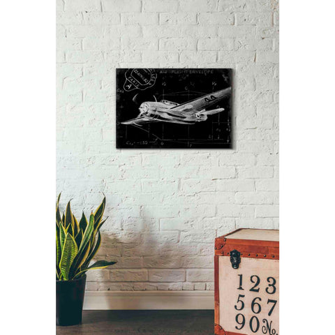 Image of 'Flight Schematic II' by Ethan Harper Canvas Wall Art,26 x 18
