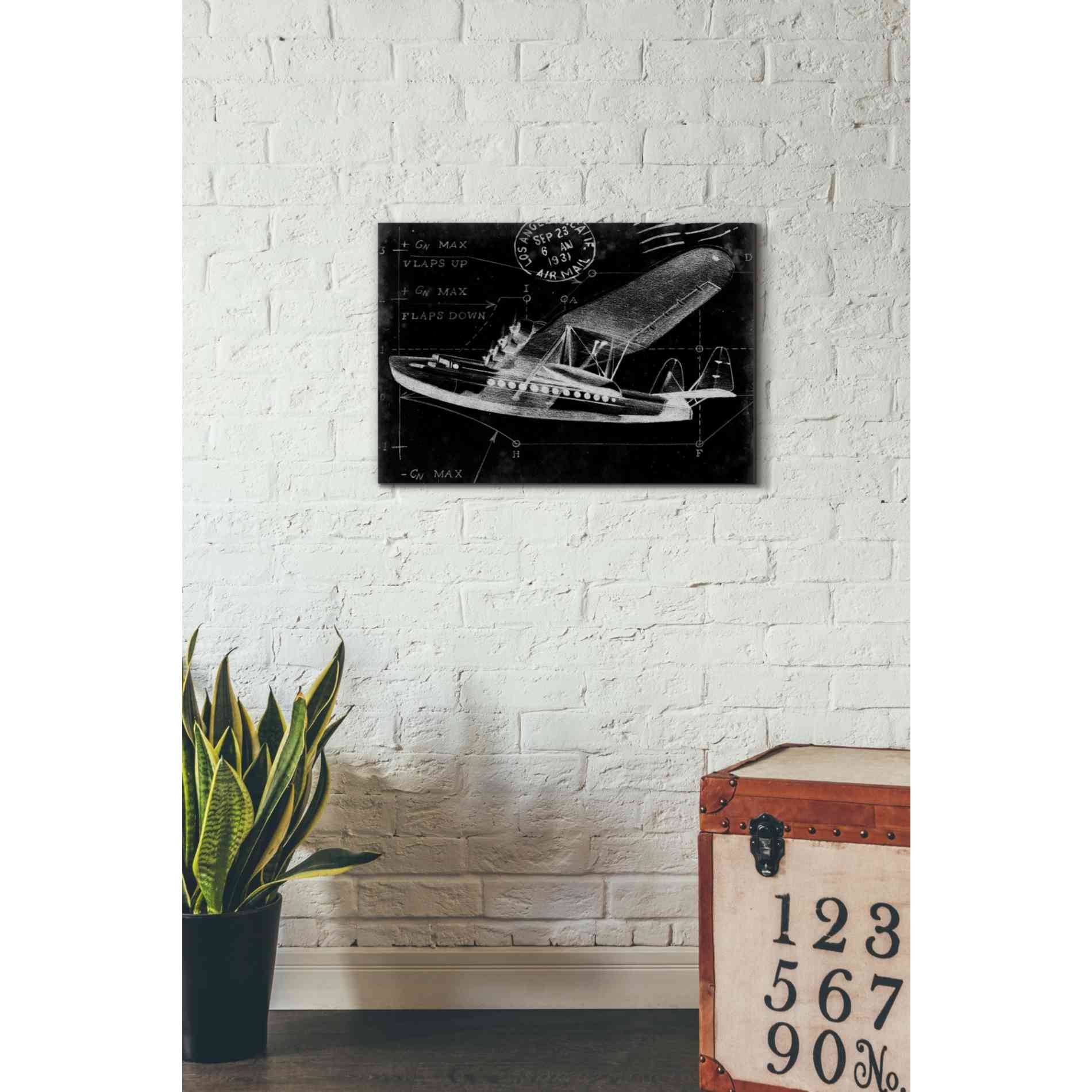 'Flight Schematic III' by Ethan Harper Canvas Wall Art,26 x 18