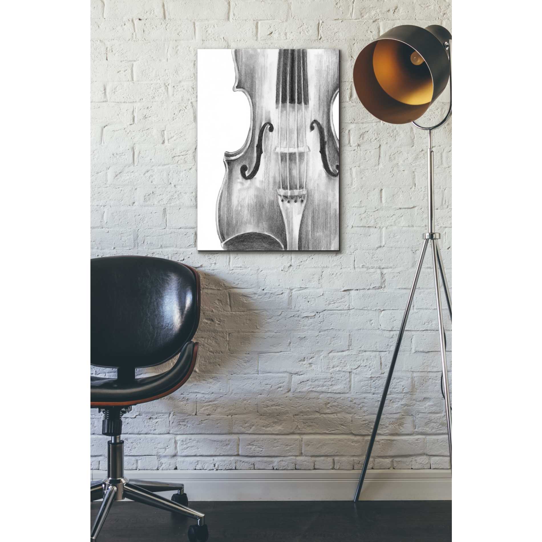 'Stringed Instrument Study I' by Ethan Harper Canvas Wall Art,18 x 26