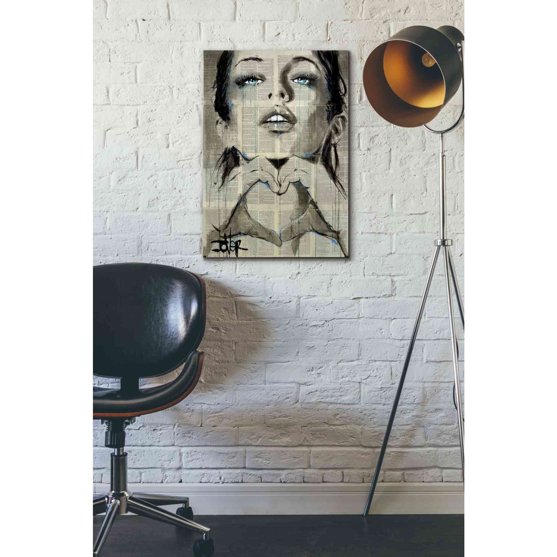 'All You Need is Love' by Loui Jover, Canvas Wall Art,18 x 26