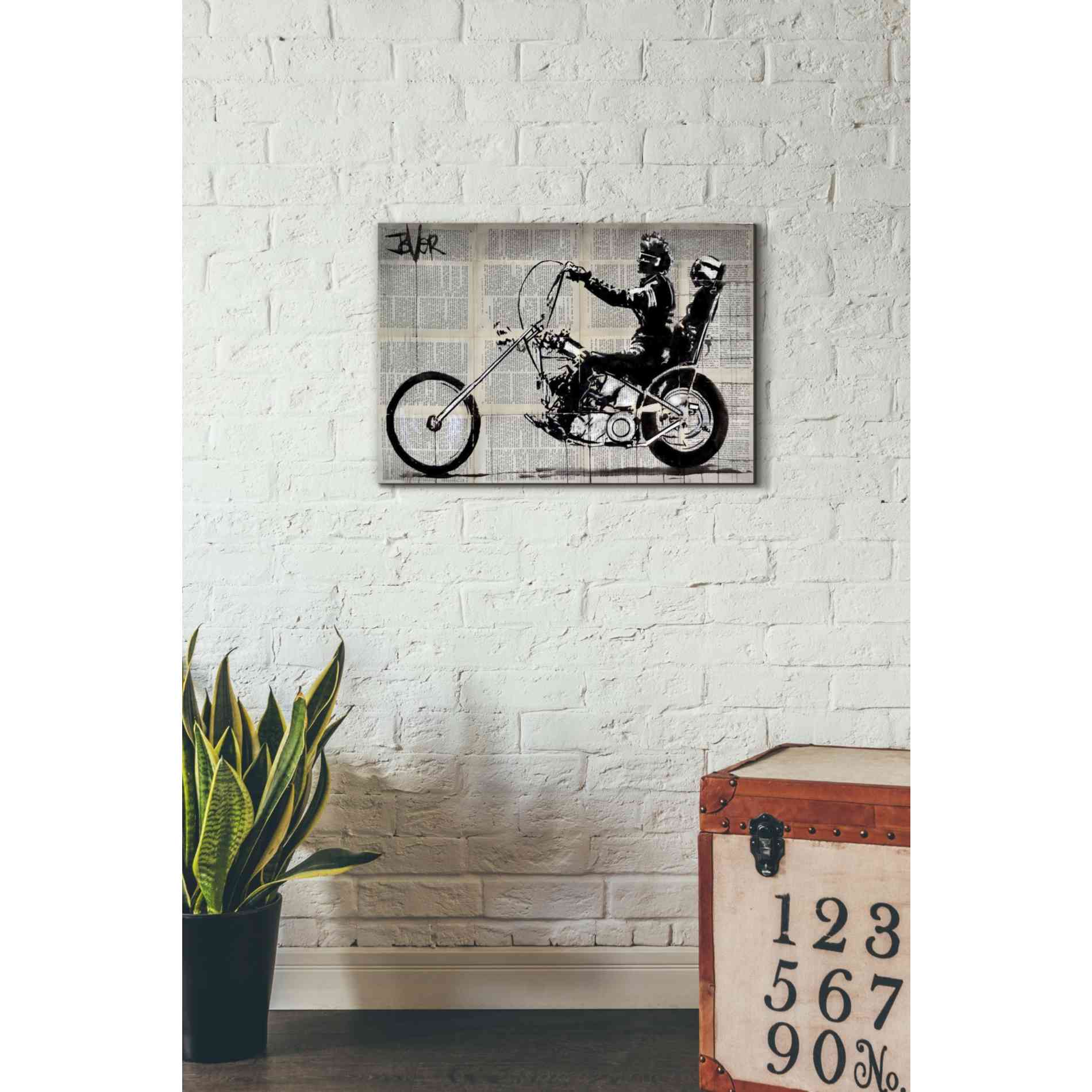 'Get Your Motor Running' by Loui Jover, Canvas Wall Art,26 x 18