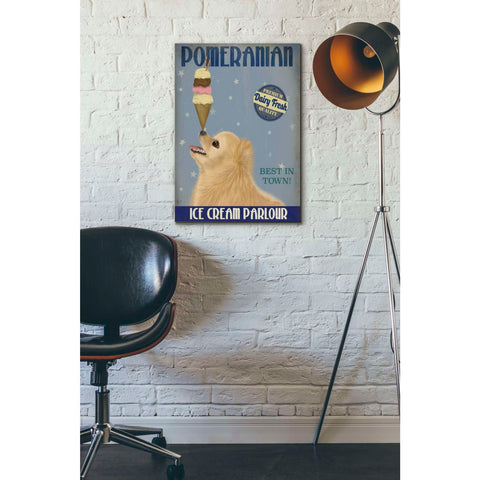 Image of 'Pomeranian Ice Cream,' by Fab Funky, Giclee Canvas Wall Art