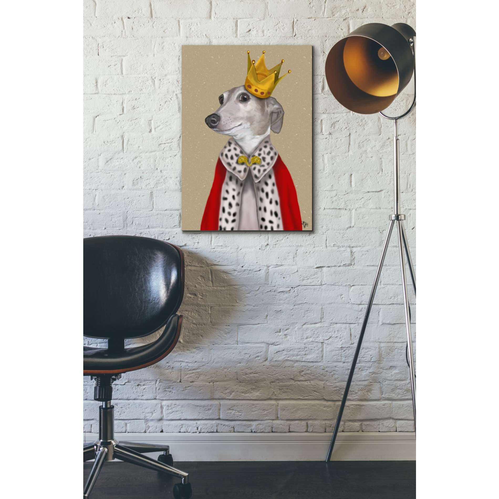 'Greyhound Queen' by Fab Funky, Giclee Canvas Wall Art