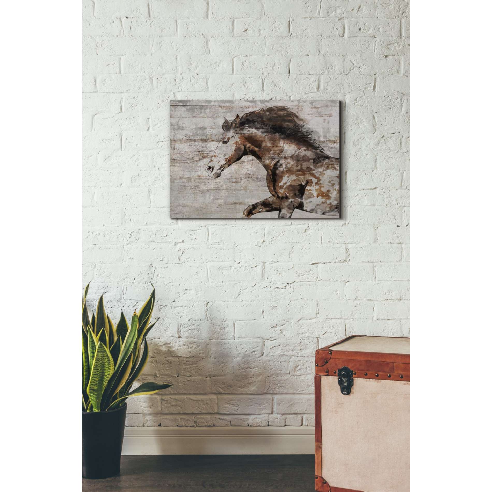 'WILD HORSE RUNNING 4' by Irena Orlov, Canvas Wall Art,26 x 18