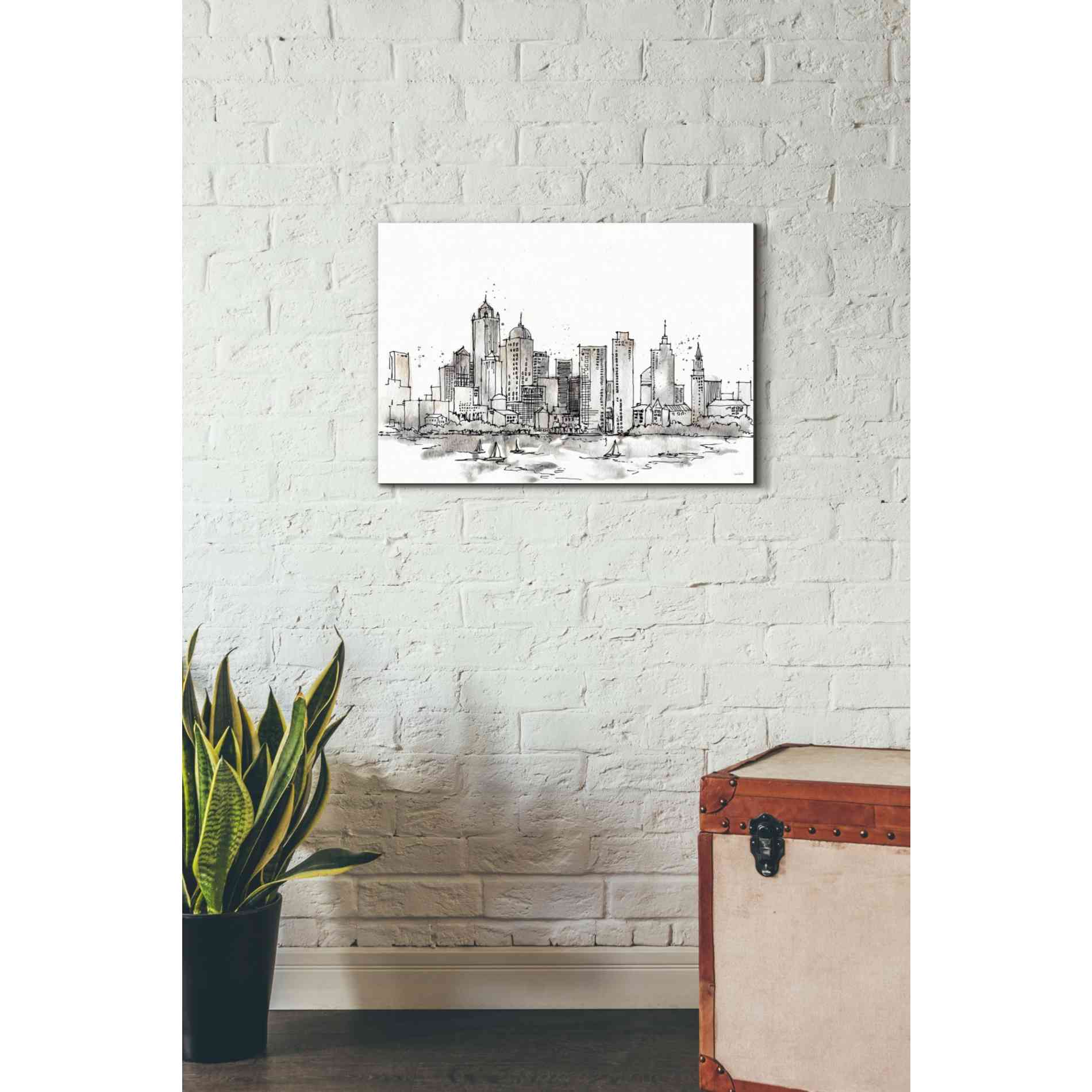 'Skyline Sketches III' by Anne Tavoletti, Canvas Wall Art,26 x 18