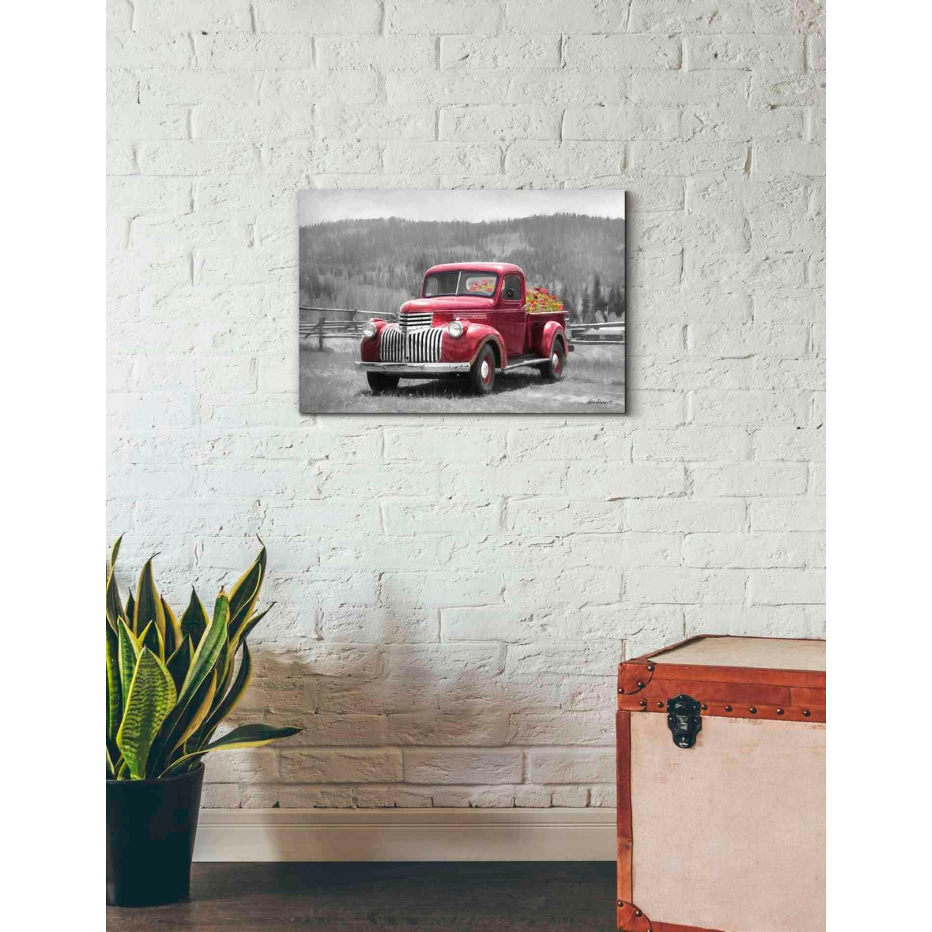 'American Made with Flowers' by Lori Deiter, Canvas Wall Art,26 x 18