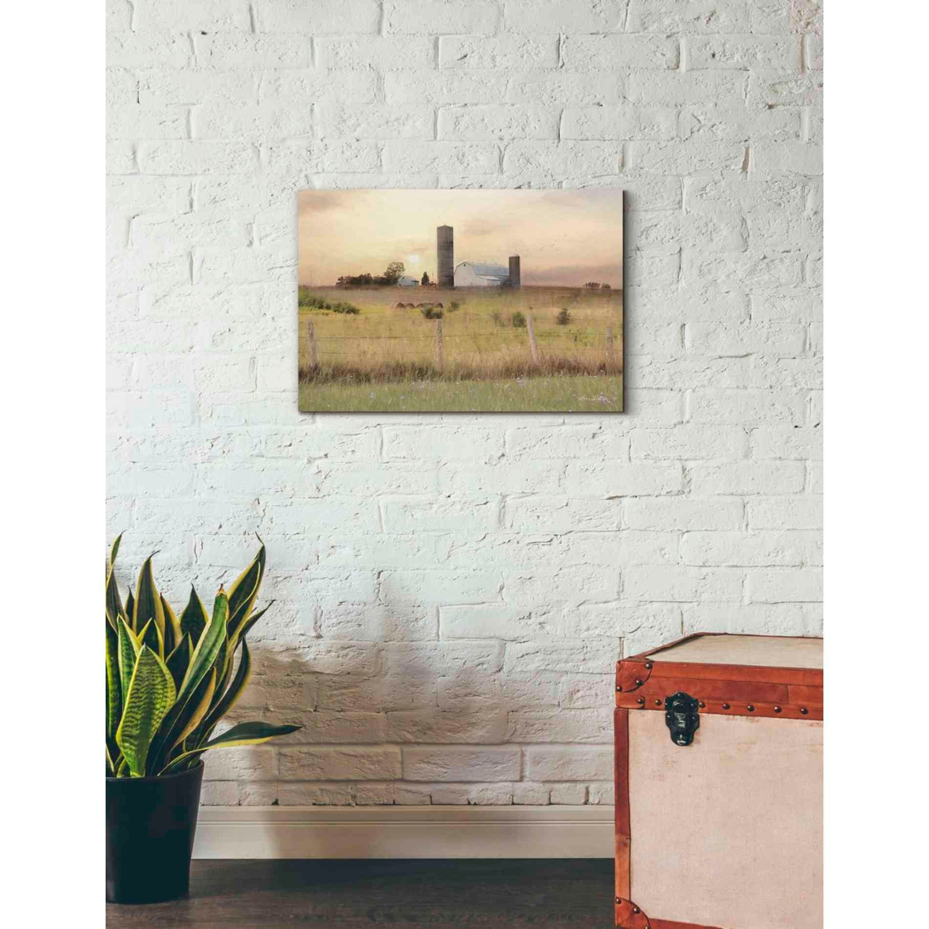 'Sunset at the Dexter Farm' by Lori Deiter, Canvas Wall Art,26 x 18